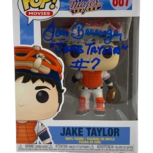 TOM BERENGER SIGNED JAKE TAYLOR MAJOR LEAGUE POP FUNKO FIGURE AUTO BECKETT 13