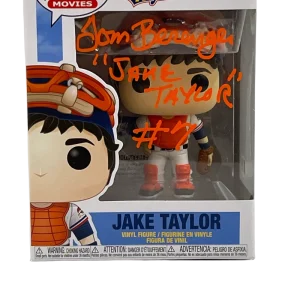 TOM BERENGER SIGNED JAKE TAYLOR MAJOR LEAGUE POP FUNKO FIGURE AUTO BECKETT 18