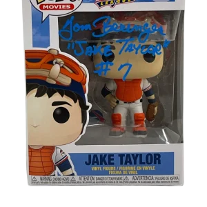 TOM BERENGER SIGNED JAKE TAYLOR MAJOR LEAGUE POP FUNKO FIGURE AUTO BECKETT 23
