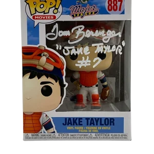 TOM BERENGER SIGNED JAKE TAYLOR MAJOR LEAGUE POP FUNKO FIGURE AUTO BECKETT 35