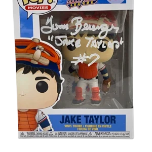 TOM BERENGER SIGNED JAKE TAYLOR MAJOR LEAGUE POP FUNKO FIGURE AUTO BECKETT 48