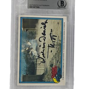 WILLIAM DANIELS SIGNED KNIGHT RIDER DONRUSS TRADING CARD #41 SLABBED BECKETT