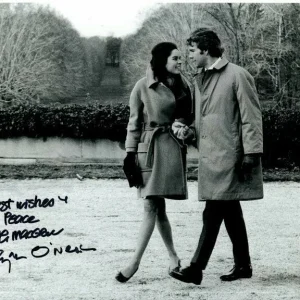 ALI MACGRAW and RYAN O'NEAL Signed Autographed 8x10 LOVE STORY Photo
