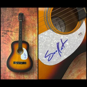PSA Body Like A Back Road Sam Hunting Signed Acoustic Guitar COA Proof