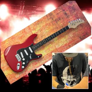 Chitarra Elettrica Firmata Di GFA System Of A Down * SHAVO ODADJIAN * PROVA COA