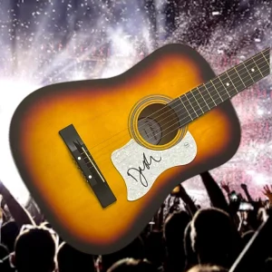 GFA Austin & Non At This Party Star Dasha Signed New Acoustic Guitar