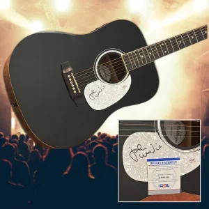 PSA Fleetwood Mac Band Bassista * JOHN McVIE * Chitarra Acustica Firmata 41" COA