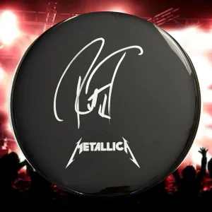 GFA Metallic Band Bassist Robert Trujillo Signed 10" Drumhead Rehearsal 4 COA