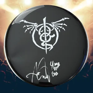 GFA Lamb Of God Drummer Arte Cruz Signed New 10" Drumhead A2 COA