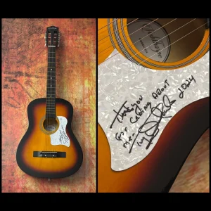 Chitarra Acustica Firmata Di TONY ORLANDO Con COA GFA Candida Star E Dawn