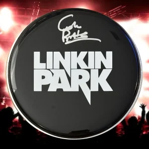 GFA Linkin Parco Fascia Drummer Colin Brittain Firmato Nuovo 10 " Drumhead C6