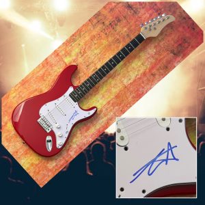 GFA Santana Fascia Singer Andy Vargas Firmato Elettrico Chitarra COA