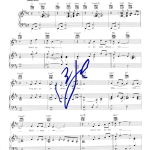 Billy Joel Signed Just The Way You Are Sheet Music Authentic Autograph Beckett
