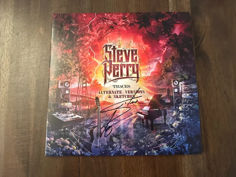 STEVE PERRY SIGNED TRACES ALTERNATE VERSIONS AND SKETCHES VINYL AUTOGRAPH AUTO C