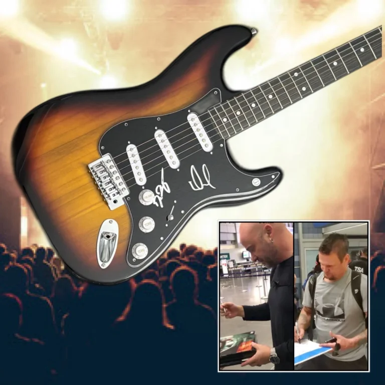GFA  David Draiman & Dan Donegan  * DISTURBED *  Band Signed Electric Guitar COA