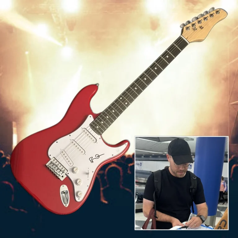 GFA  Ryan O'Neal Singer  * SLEEPING AT LAST * Signed Electric Guitar PROOF COA