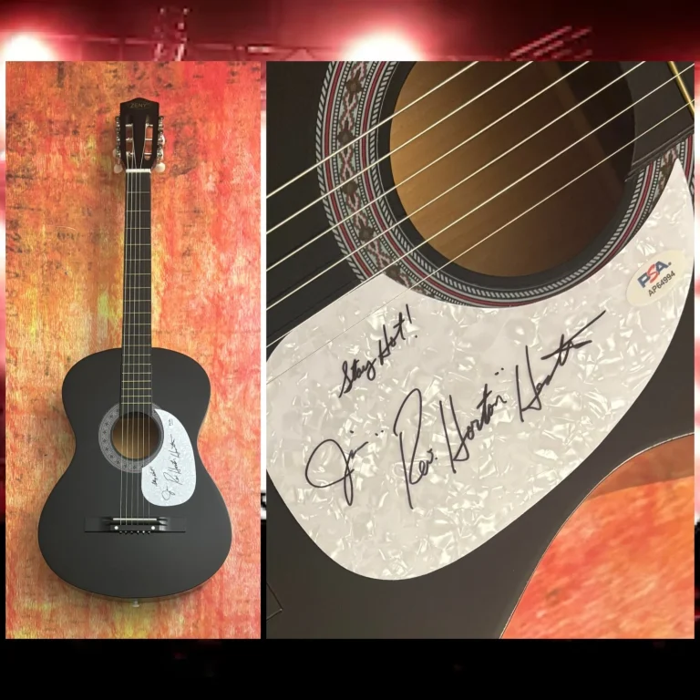 PSA  The Reverend Horton Heat  * JIM HEATH *  Signed Acoustic Guitar COA