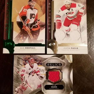 (3) 2016-17 UD Artifacts Hockey LOT WARD HEXTALL FAULK JERSEY /125 CANES FLYERS