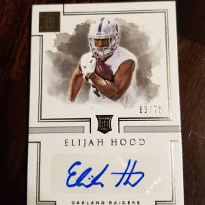 2017 Panini Impeccable ELIJAH HOOD RC Auto Autograph #ED /75 RAIDERS