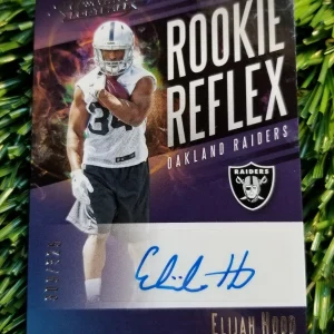 2017 PANINI ABSOLUTE ROOKIE REFLEX RC ELIJAH HOOD AUTO #ED /325 RAIDERS