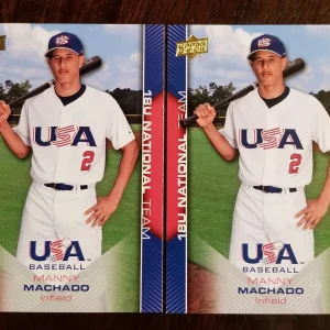 (2) 2009 UPPER DECK USA Manny Machado RC # USA-32 LOT 11 ORIOLES Super Star