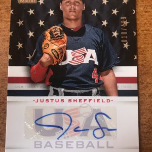 Justus Sheffield 2013 USA Box Set RC AUTO #18  /499 Panini Yankees Autograph