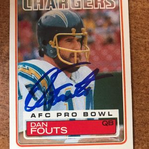 1983 Topps #374 Dan Fouts HOF Signed Auto Autograph San Diego Chargers JSA COA