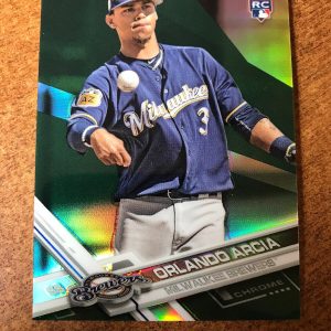 Orlando Arcia2017 Topps Chrome Green Refractor RC 74/99 BREWERS