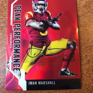 IMAN MARSHALL 2019 SAGE HIT PEAK PERFORMANCE ROOKIE SIGNATURE AUTO RED #ED 3/25