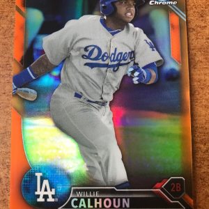 2016 Bowman Chrome Willie Calhoun ORANGE Refractor 6/25 Ssp