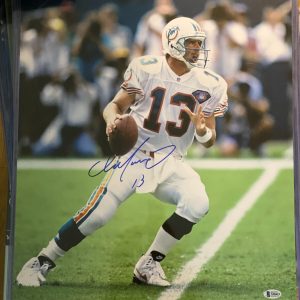 DAN MARINO SIGNED 16X20 PHOTO MIAMI DOLPHINS BECKETT BAS AUTOGRAPH AUTO COA
