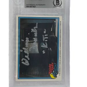 WILLIAM DANIELS SIGNED KNIGHT RIDER DONRUSS TRADING CARD #4 SLABBED BECKETT