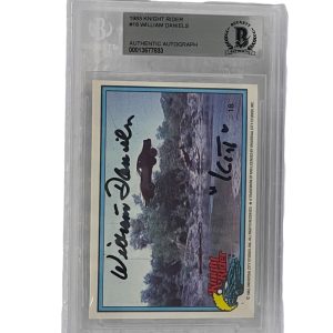 WILLIAM DANIELS SIGNED KNIGHT RIDER DONRUSS TRADING CARD #18 SLABBED BECKETT 1
