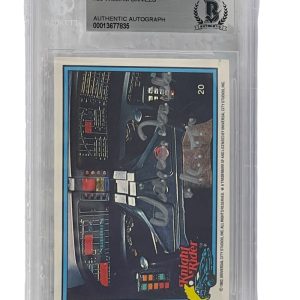 WILLIAM DANIELS SIGNED KNIGHT RIDER DONRUSS TRADING CARD #20 SLABBED BECKETT 1