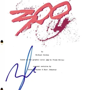 ZACK SNYDER SIGNED 300 FULL SCRIPT AUTHENTIC AUTOGRAPH