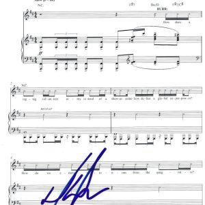 DAVEED DIGGS SIGNED HAMILTON GUNS AND SHIPS SHEET MUSIC AUTOGRAPH BECKETT COA
