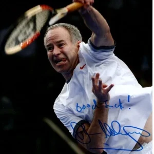 JOHN MCENROE Signed Autographed 8x10 TENNIS Photo