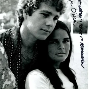 ALI MACGRAW and RYAN O'NEAL Signed Autographed 8x10 LOVE STORY Photo