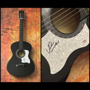 PSA Terra, Vento E Fuoco Stella Verdine Bianco Firmato Acustica Chitarra COA