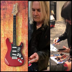 GFA Rudy Sarzo & Carlos Cavazo Quiet Riot Firmato Elettrico Chitarra Prova COA