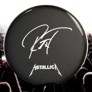 GFA Metallica Fascia Bassist Robert Trujillo Firmato 10 " Drumhead Prova 7 COA