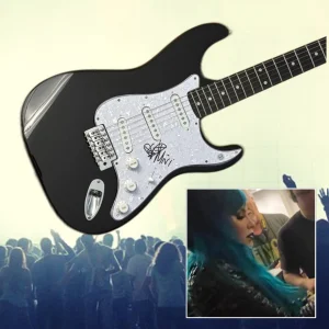 GFA Cucito Up Cuore Alecia Mixi Demner Firmato Elettrico Chitarra COA