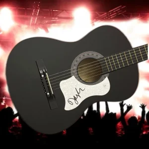 GFA Austin & Non At This Party Star Dasha Signed New Acoustic Guitar