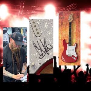 GFA Five Finger Death Punch * Chris Kael * Chitarra Elettrica Firmata PROVA COA