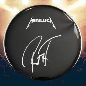 GFA Metallica Fascia Bassist Robert Trujillo Firmato 10 " Drumhead Prova 8 COA