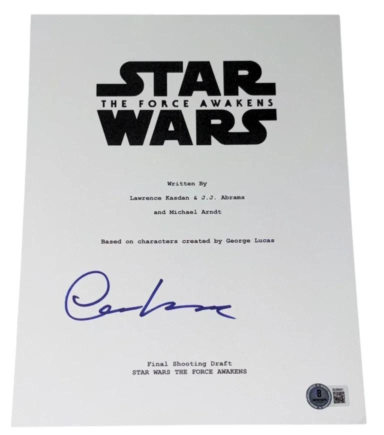 Oscar Isaac Signed Auto Star Wars The Force Awakens Script Screenplay Beckett