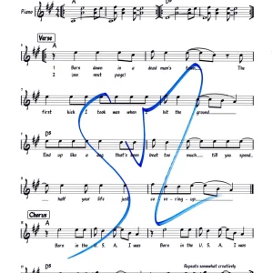 Stevie Van Zandt Signed Born in the USA Sheet Music E-Street Autograph Beckett