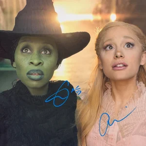 Ariana Grande Cynthia Erivo Signed 11x14 Photo Wicked Autograph Beckett