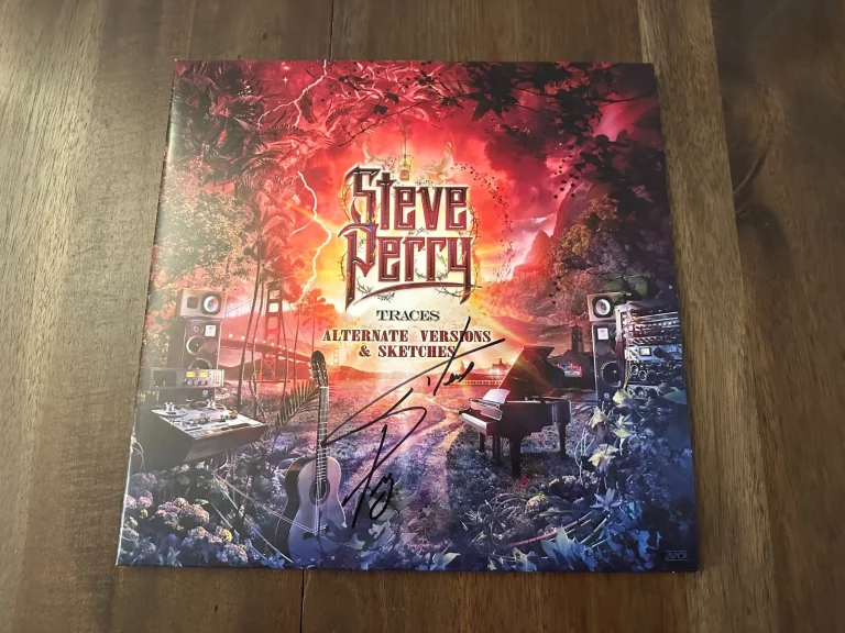 STEVE PERRY SIGNED TRACES ALTERNATE VERSIONS AND SKETCHES VINYL AUTOGRAPH AUTO B