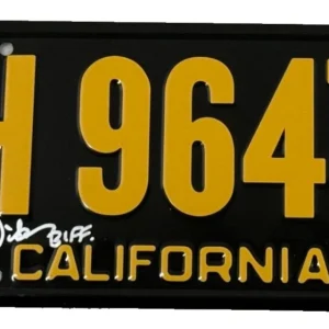 Tom Wilson Signed License Plate Biff Back to the Future Autograph Beckett